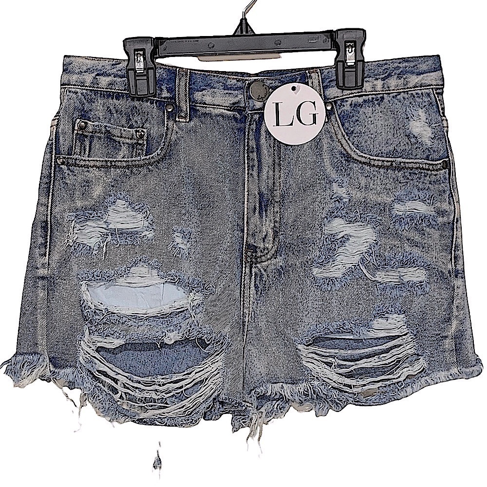 Nwt Luca + Grae Boulevard Denim Shorts Size Large